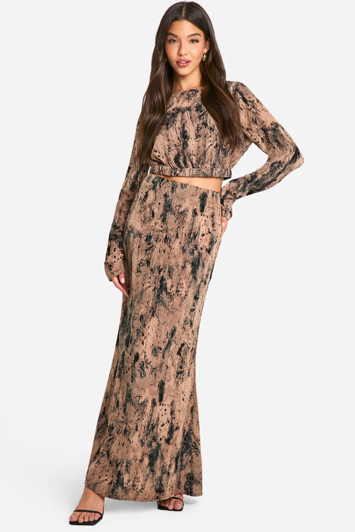 boohoo Crop tissé tie-dye tonal à coupe décontractée<Femme Tops