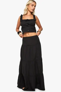 boohoo Crop Top court Down en popeline de coton<Femme Tops