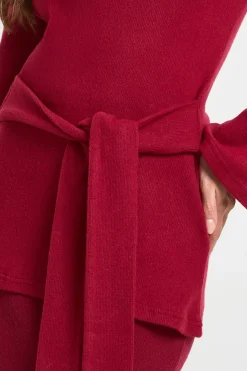 Côtelé brossé Bardot à taille nouée Lonline haut