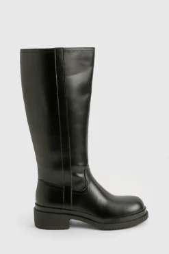 boohoo Cuissardes montantes à talon épais< Bottes|Bottes Hautes