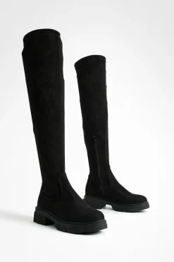 boohoo Cuissardes stretch< Bottes|Bottes En Daim