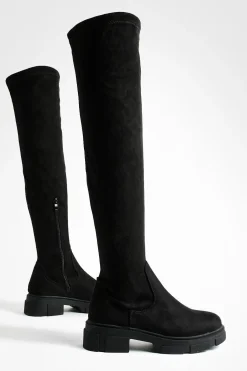 boohoo Cuissardes stretch< Bottes|Bottes En Daim