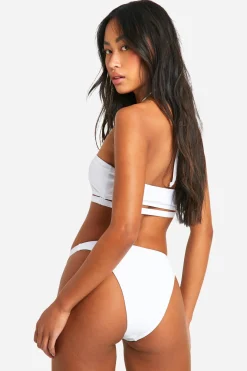 Culotte bikini hipster à garniture de coquilles perlées