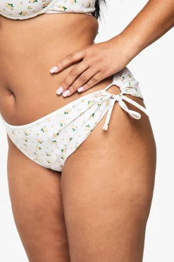 Culotte De Bikini Grande Taille À Imprimé Fleuri Ditsy Avec Fronces Et Liens Latéraux