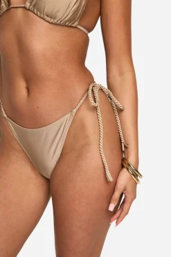 Culotte de bikini à nouage latéral tressé
