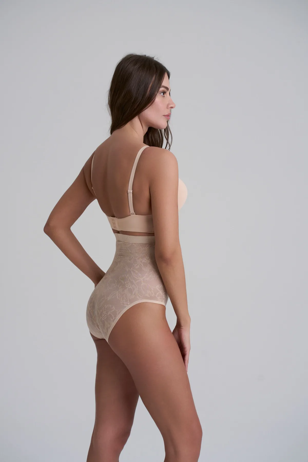 KarenMillen Culotte Gainante Taille Haute En Dentelle<Femme Lingerie Et Sous-Vêtements|Satin Et Dentelle