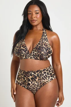 boohoo Culotte Taille Haute Plus Essentials<Femme Imprimé Léopard|Tenues De Plage