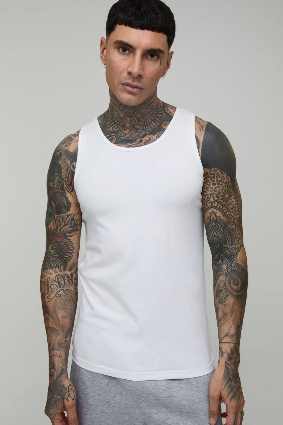 boohooMAN Débardeur Ajusté Basique Coupe Musclée Tall<Homme Indispensables Tall|Tout Afficher