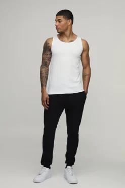 boohooMAN Débardeur Ajusté Basique Muscle Fit<Homme Indispensables Grande Taille|Tout Afficher