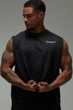 boohooMAN Débardeur Ample Délavé One More Rep Coupe Oversize<Femme Tout Afficher|Tout Afficher Activewear