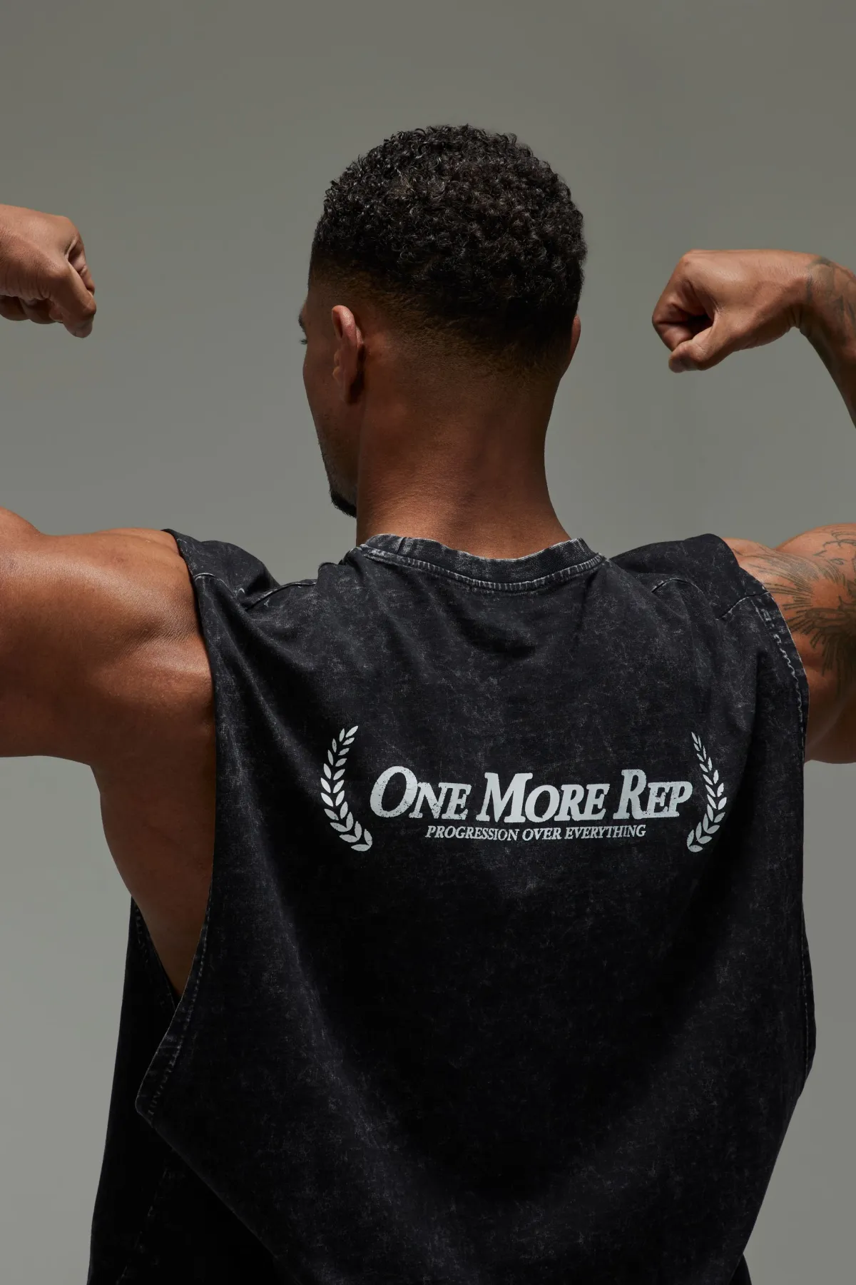 boohooMAN Débardeur Ample Délavé One More Rep Coupe Oversize<Femme Tout Afficher|Tout Afficher Activewear