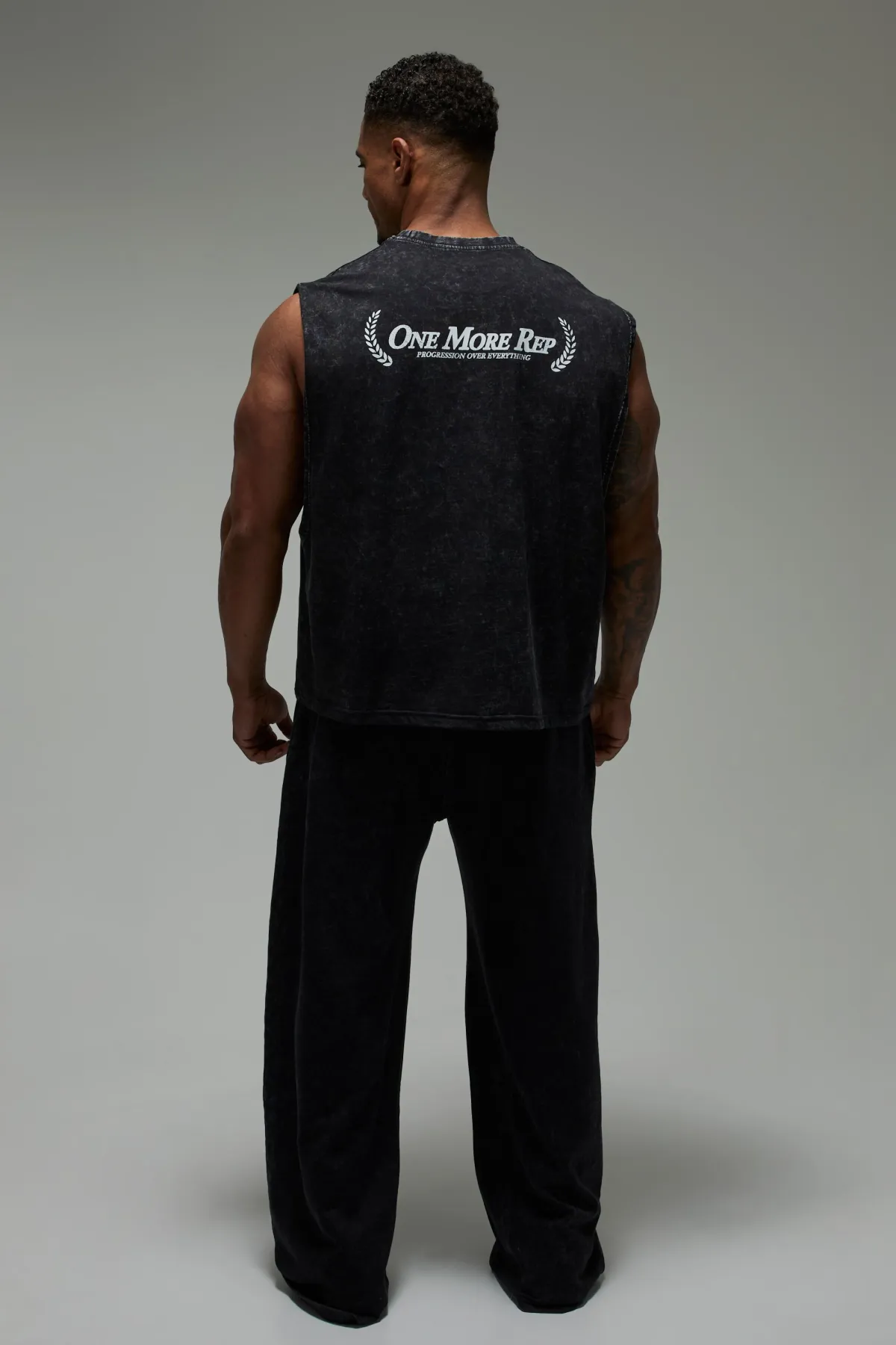 boohooMAN Débardeur Ample Délavé One More Rep Coupe Oversize<Femme Tout Afficher|Tout Afficher Activewear