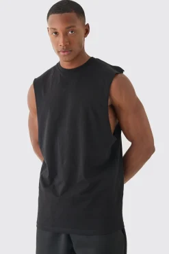 boohooMAN Débardeur basique Drop Armhole à coupe régulière<Homme Essentiels