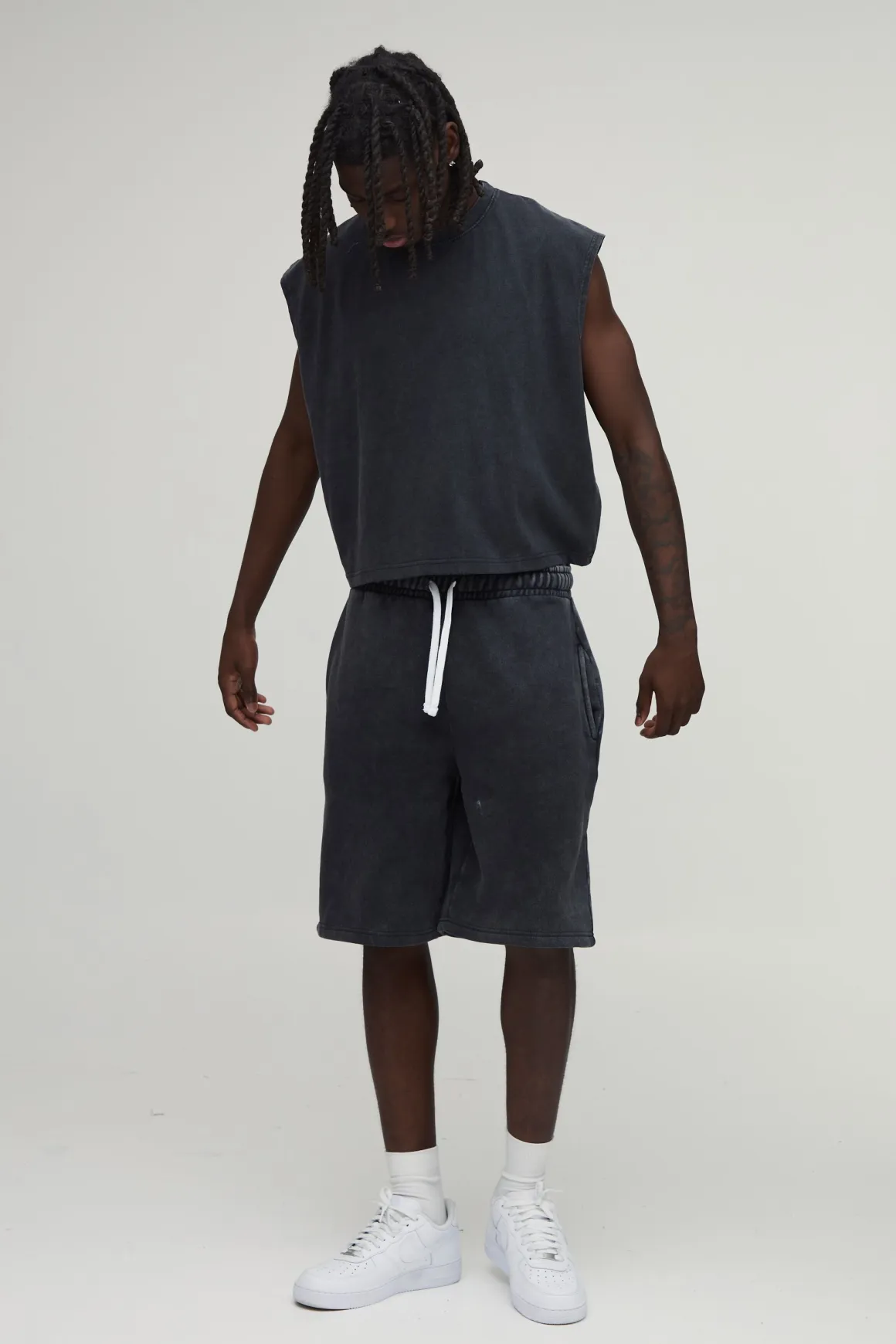Débardeur Boxy Rétréci Oversize Lavé Essential