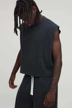 Débardeur Boxy Rétréci Oversize Lavé Essential