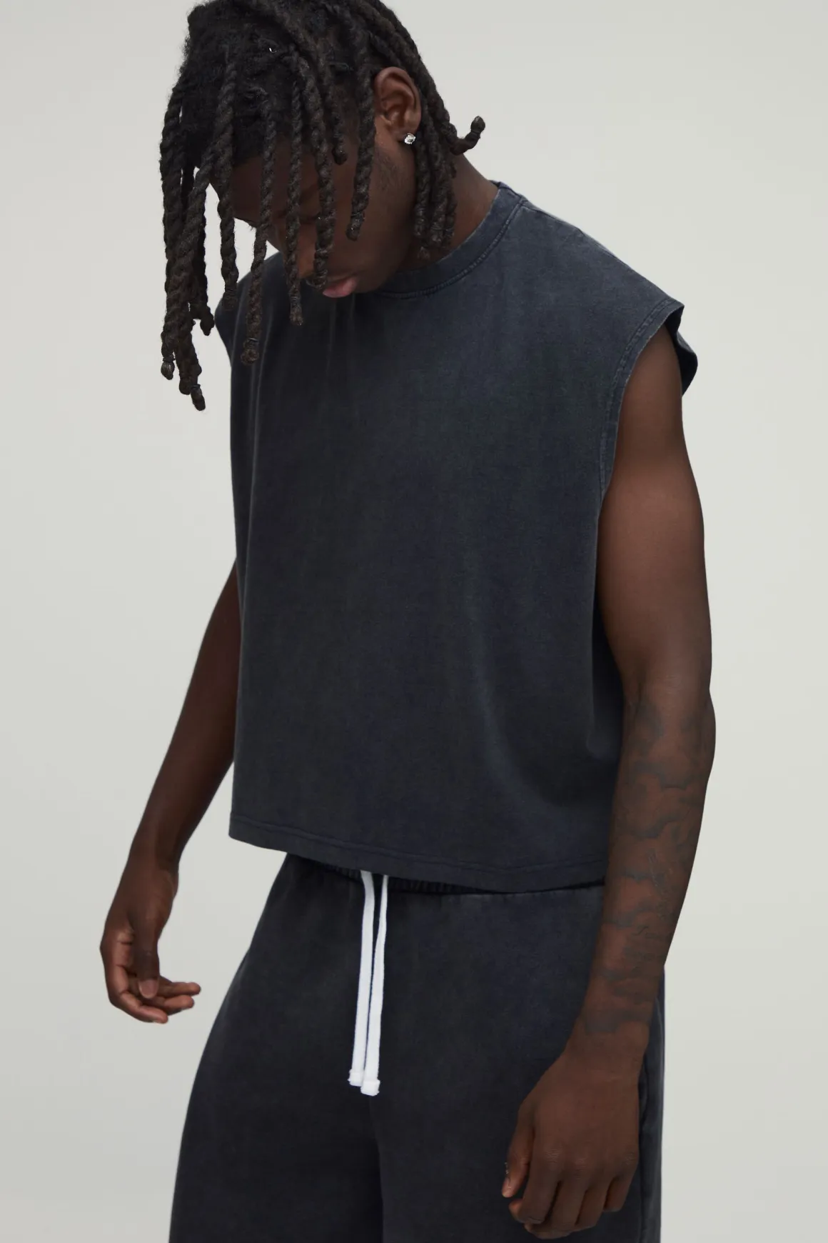 Débardeur Boxy Rétréci Oversize Lavé Essential