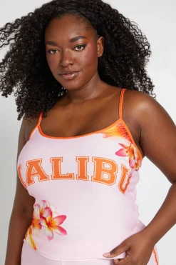 boohoo Débardeur À Bretelles Imprimé Floral Malibu Grande Taille<Femme Tops