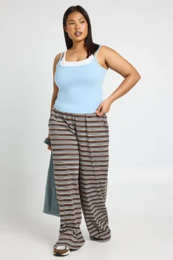 boohoo Débardeur Caraco Grande Taille À Double Épaisseur<Femme Tops