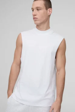 Débardeur à col étendu, coupe régulière, Basic Drop Armhole