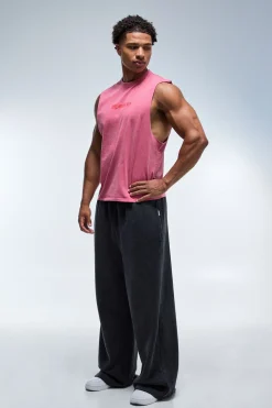 boohooMAN Débardeur Coupe Regular One More Rep Effet Délavé<Femme Athleisure|T-Shirts Et Débardeurs