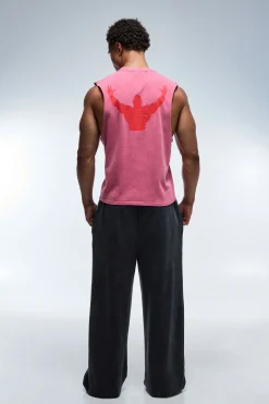 boohooMAN Débardeur Coupe Regular One More Rep Effet Délavé<Femme Athleisure|T-Shirts Et Débardeurs