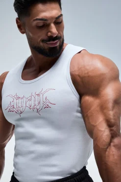 Débardeur Côtelé Ajusté Muscle Fit Homme Actif