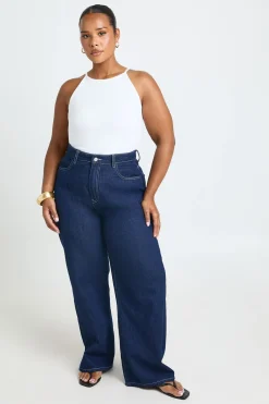 boohoo Débardeur Côtelé Grande Taille À Col Bateau Et Bretelles<Femme Tops