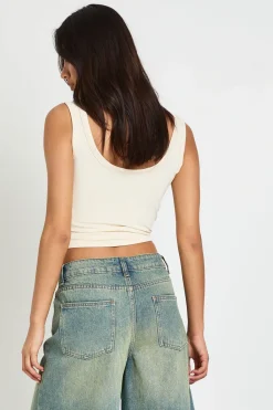 boohoo Débardeur Côtelé Ultra-doux Lavé Premium<Femme Tops