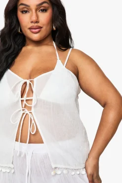 boohoo Débardeur de plage orné de coquilles Plus<Femme Tenues De Plage