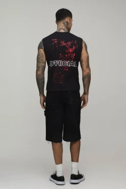 boohooMAN Débardeur De Sport Oversize À Imprimé Craquelé Pour Homme Grand<Homme Tout Afficher|Tout Afficher