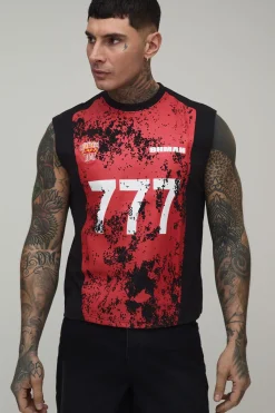 boohooMAN Débardeur De Sport Oversize À Imprimé Craquelé Pour Homme Grand<Homme Tout Afficher|Tout Afficher