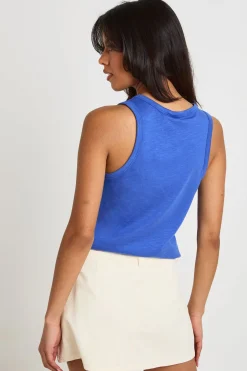 Débardeur Dos Nageur En Jersey Slub