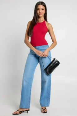boohoo Débardeur Dos Nu À Nouer Avec Encolure Américaine<Femme Tops