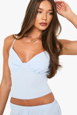 boohoo Débardeur à effet froncé sur le buste<Femme Tops