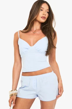 boohoo Débardeur à effet froncé sur le buste<Femme Tops