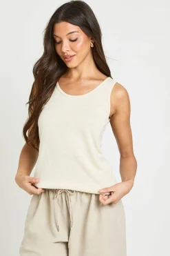 Débardeur Encolure Arrondie En Jersey Slub