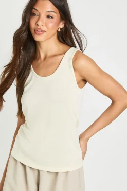 Débardeur Encolure Arrondie En Jersey Slub