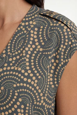 Wallis Débardeur En Jersey À Pois Avec Encolure En V Et Boutons Aux Épaules<Femme Tops