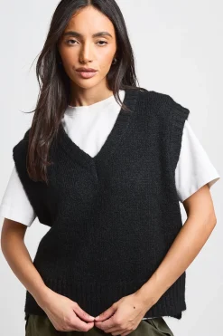 Débardeur En Maille Douce Oversize À Col En V