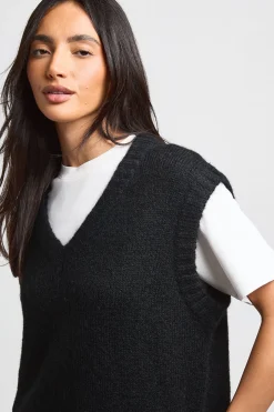 Débardeur En Maille Douce Oversize À Col En V