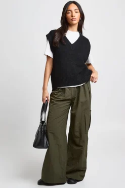 Débardeur En Maille Douce Oversize À Col En V
