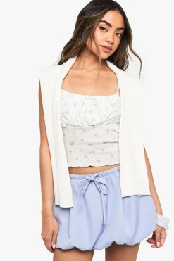 boohoo Débardeur en maille imprimée Ditsy<Femme Tops