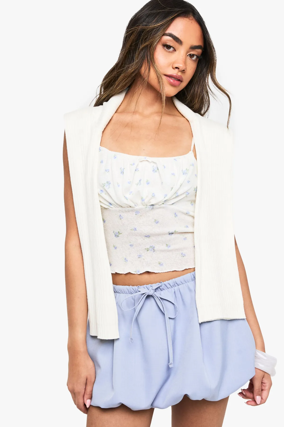 boohoo Débardeur en maille imprimée Ditsy<Femme Tops