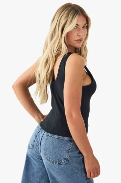 boohoo Débardeur en V doux comme du beurre avec rembourrage intégré<Femme Tops