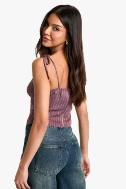 boohoo Débardeur à fines rayures<Femme Tops