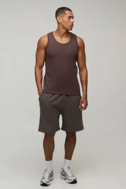 boohooMAN Débardeur Gaufré Coupe Regular Basique<Homme Essentiels