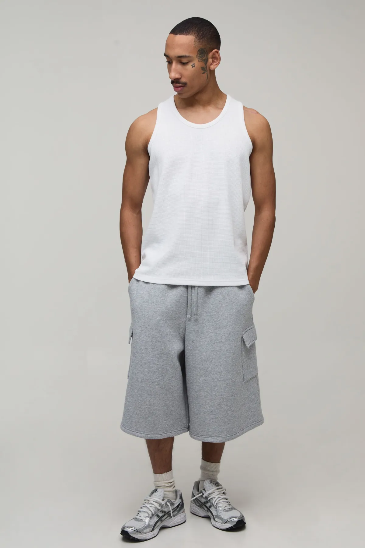 boohooMAN Débardeur Gaufré Coupe Regular Basique<Homme Indispensables Grande Taille|Tout Afficher