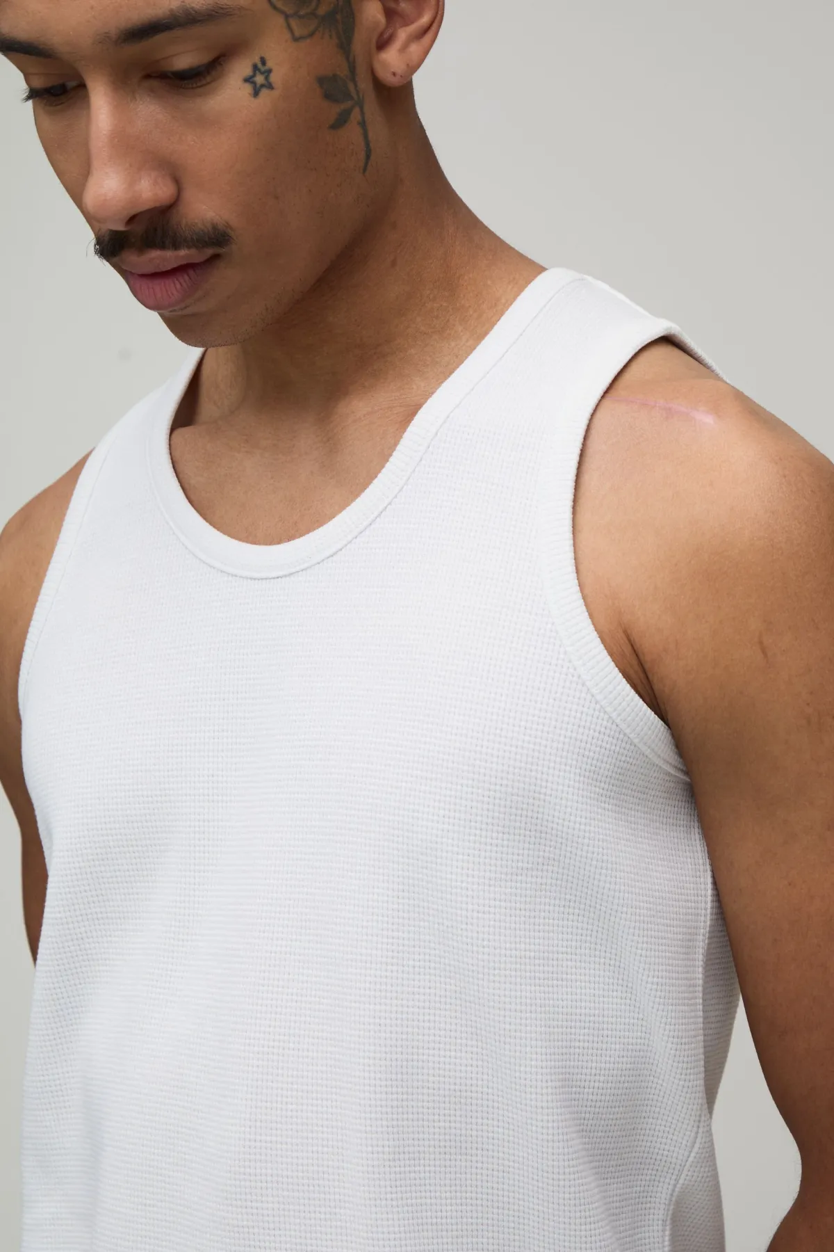 boohooMAN Débardeur Gaufré Coupe Regular Basique<Homme Indispensables Grande Taille|Tout Afficher