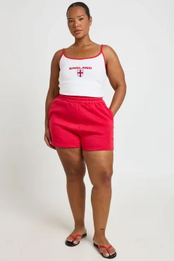 Débardeur Grande Taille Angleterre Avec Bandes Contrastées Et Bretelles