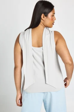 Débardeur Grande Taille À Encolure Dégagée Avec Foulard